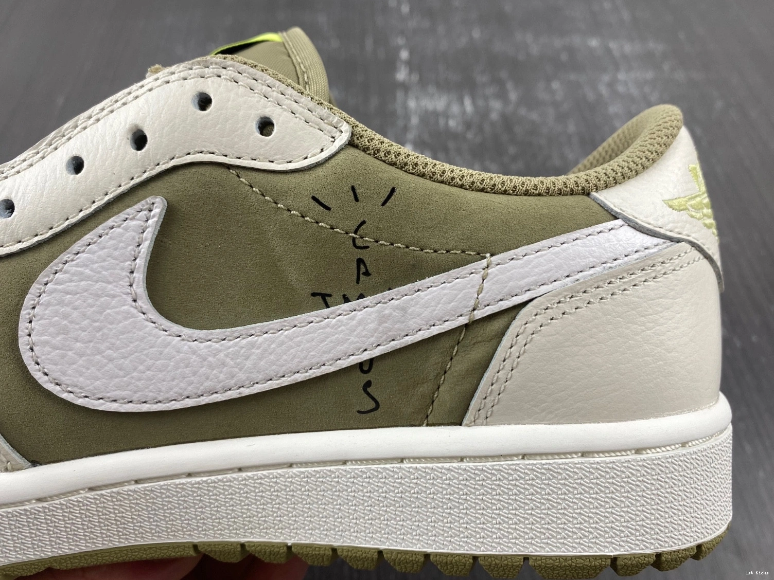 Retro 1 Neutral Golf Jordan FZ3124-200 Olive Low Scott Travis 0423